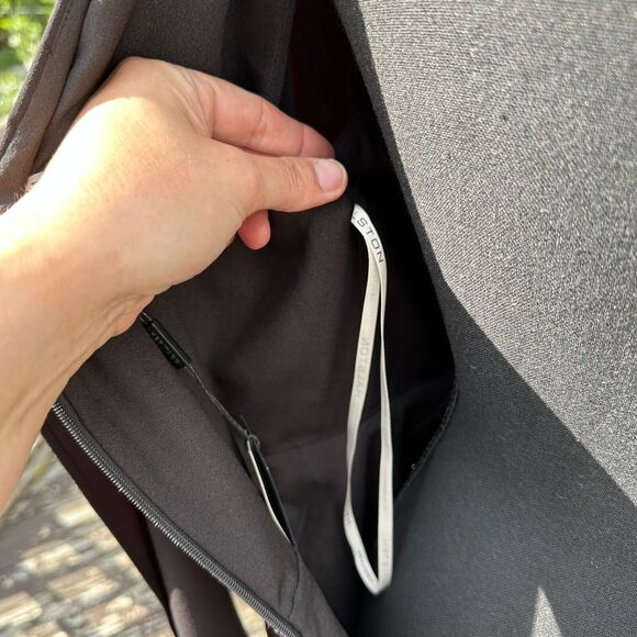 Halston Heritage Dress 10 V-Neck Cocktail Cape Black Event Formal New Year Party - Picture 11 of 15